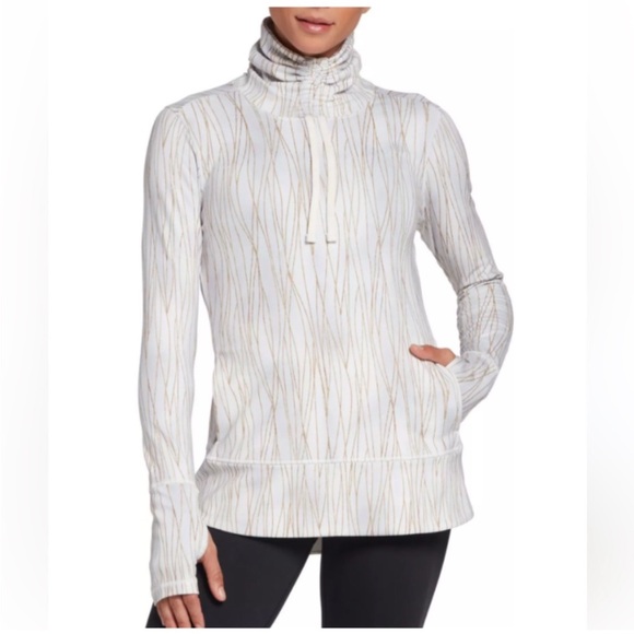 CALIA by Carrie Underwood Jackets & Blazers - CALIA by Carrie Underwood White and Gold Athleisure wear pullover size medium